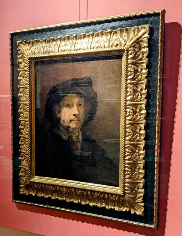 Rembrandt Harmenszoon van Rijn (1606 - 1669) Self Portrait 1655 circa oil on canvas Photo from FoxRVTravel article "Masterpiece paintings at the Uffizi Gallery" 