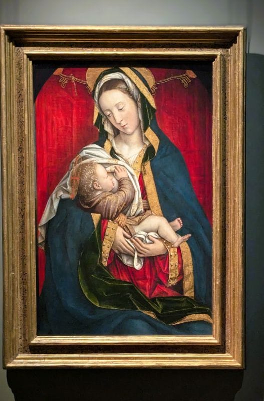 Defendente Ferrari Nursing Madonna 1505-1511 Tempera and oil on panel Photo from FoxRVTravel article "Masterpiece paintings at the Uffizi Gallery" 