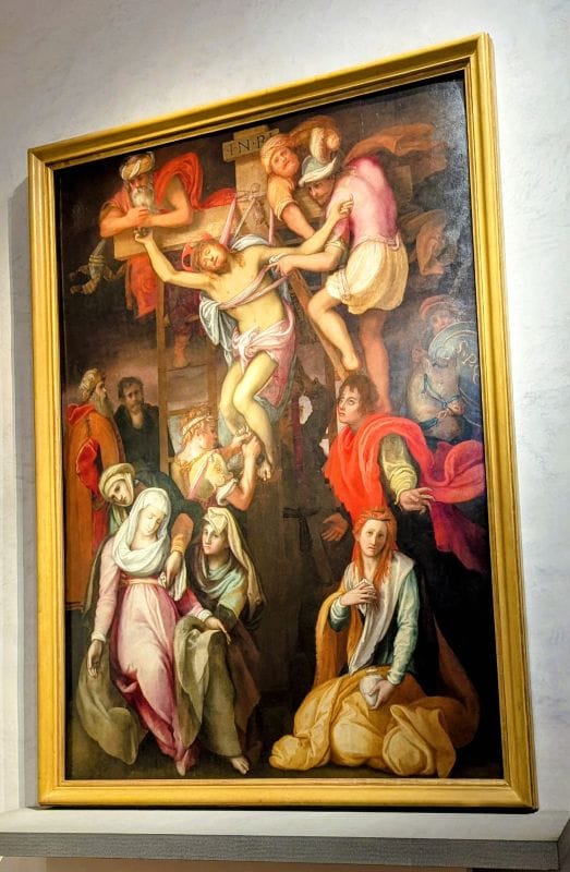 Lodovico Cardi detto il Cigoli Descent from the Cross - 1580 circa oil on wood panel Photo from FoxRVTravel article "Masterpiece paintings at the Uffizi Gallery" 