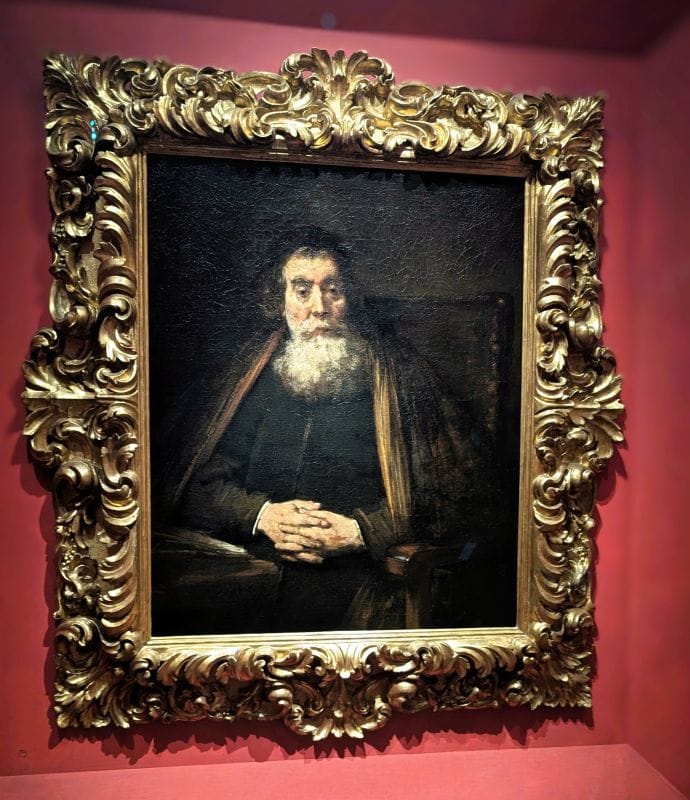 Rembrandt Harmenszoon van Rijn, A Rabbi 1665 Oil on canvas Photo from FoxRVTravel article "Masterpiece paintings at the Uffizi Gallery" 