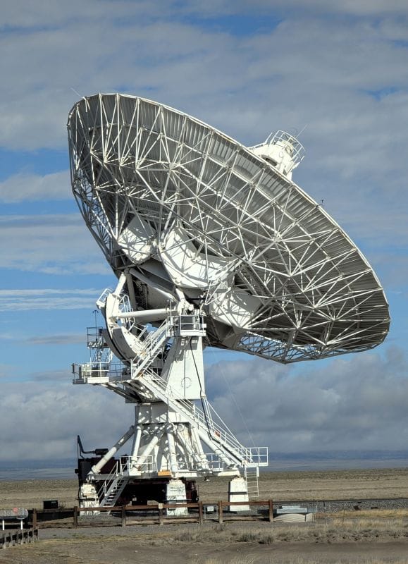 The Very Large Array is a very, very big telescope. 7 Massive antenna at the Very Large Array