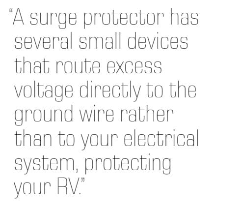 Escapees Magazine published the article about our surge protector. 13 A photo of Escapees Magazine Article about our surge protector .