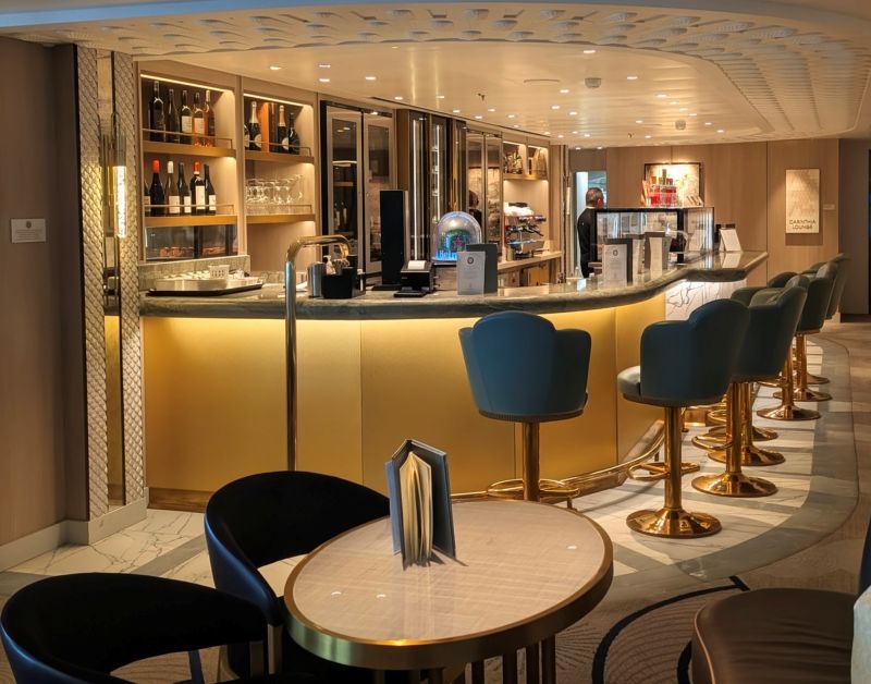 Mostly this is a specialty coffee bar near the Queens Room on deck 2.