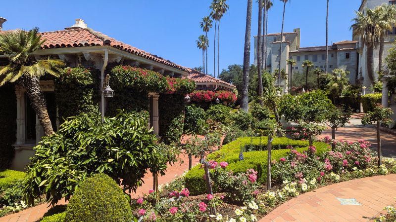 The gardens are a major feature around the grounds and all the buildings at the Hearst Castle.