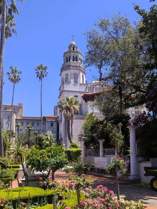 This is one of the two main towers at the Hearst Castle's main house.
