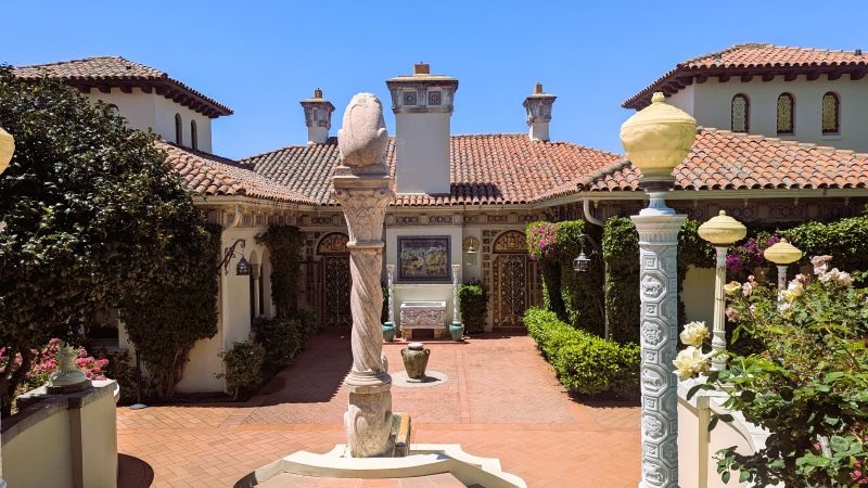 This is one of the several guest houses at the Hearst Castle.