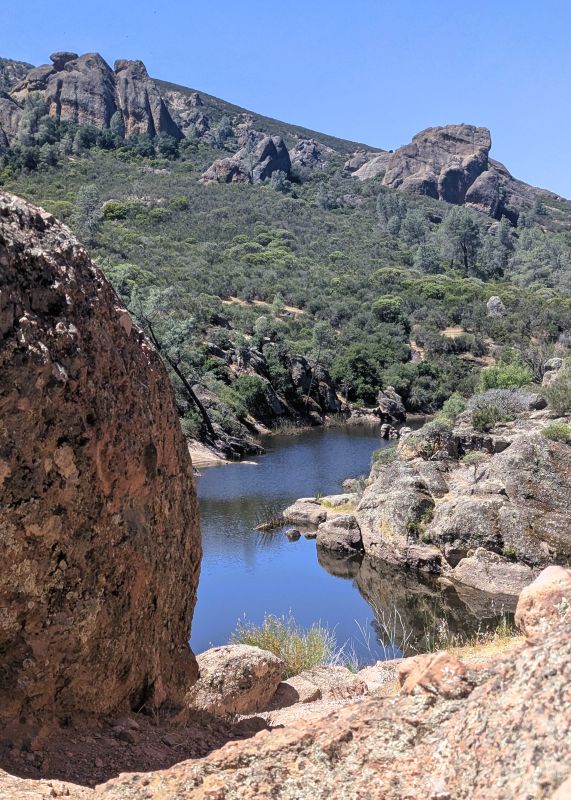 Crappy 30-amp power 13 Our firs look at Bear Gulch Reservoir at Pinnacles National Park.