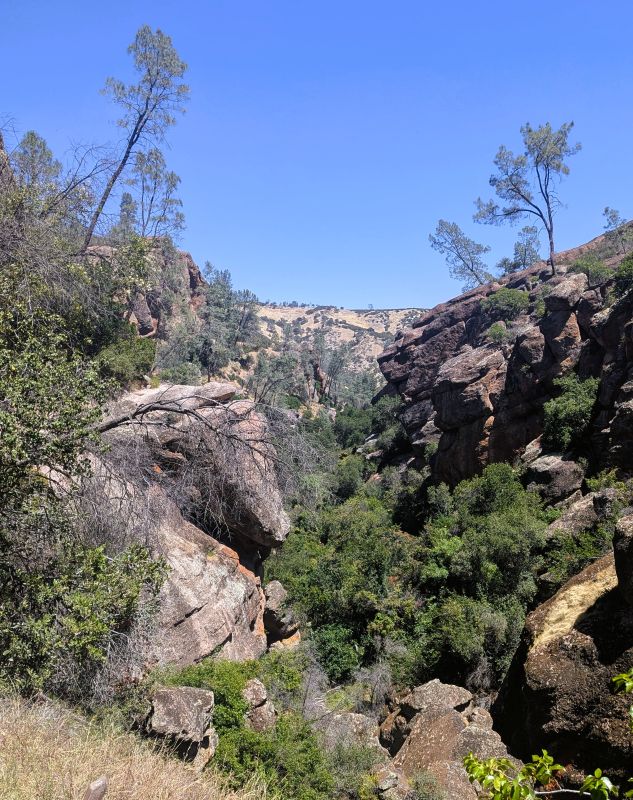 Crappy 30-amp power 4 Looking to the east from Bear Gulch Reservoir in Pinnacles National Park.