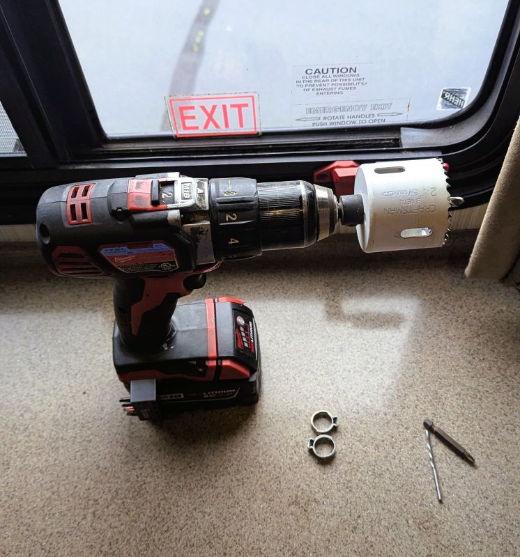 I only have two electric tools. This electric drill and a grinder. I had to use the drill to make the corners of the expanded access hole.