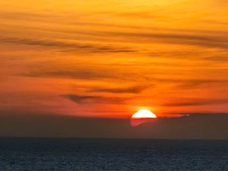 Sunsets are always spectacular. Anytime we are near the coast we look for the elusive green flash.