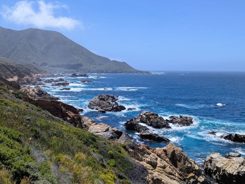 Unlike Southern California beaches the entire coastline south of Monterey is rocky.