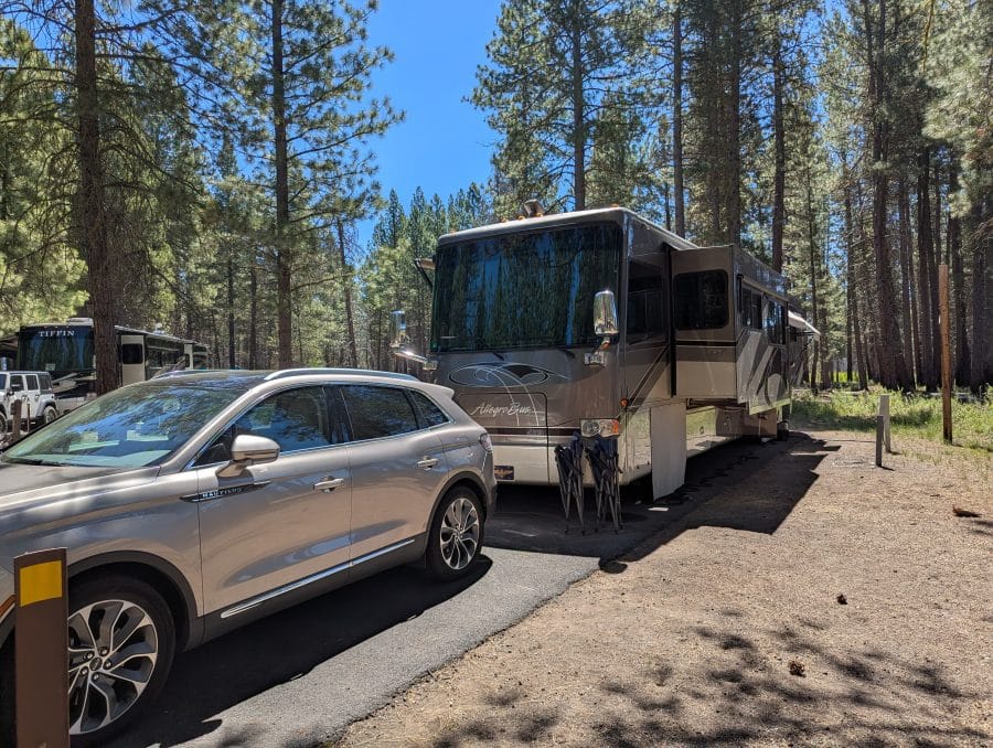Crossing eastern Oregon in 2026 before the summer heat. 6 You can't see the tree that caused me so many problems leaving our campsite at Collier Memorial State Park because I am standing next to it.