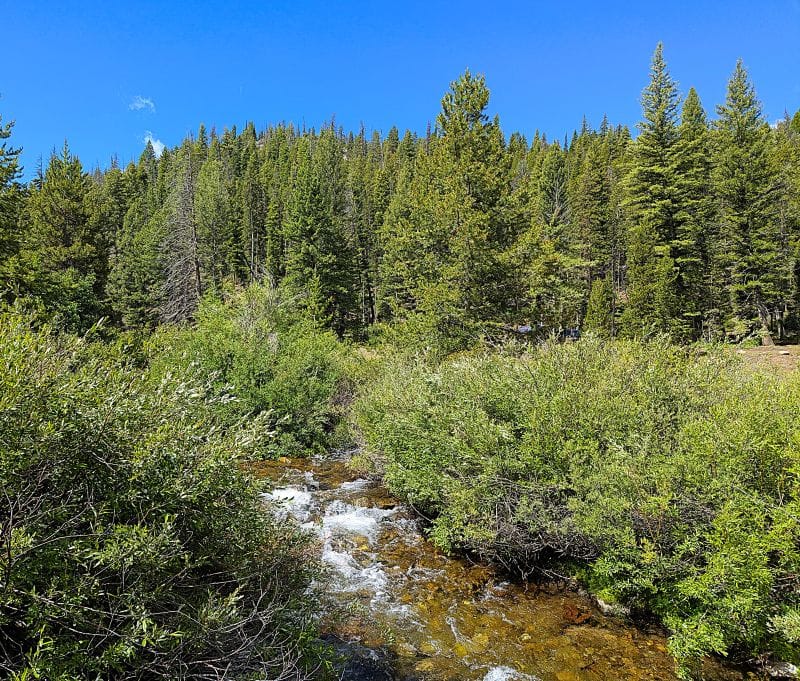 This is Baker Creek it was just far enough from our boondocking spot that we couldn't hear it from inside the RV.