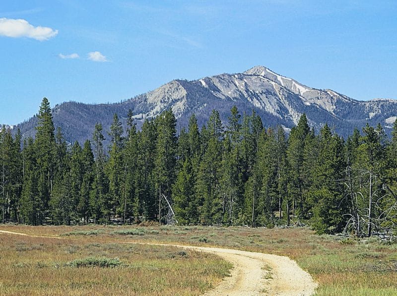 This mountain scene is from north of Galena Pass near Alturas Lake.