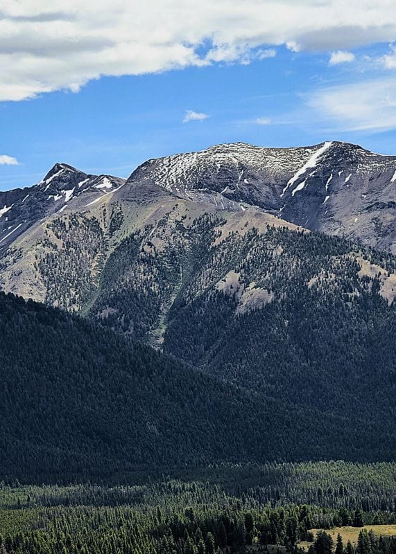 High mountain ridge as viewed from Galena Pass.