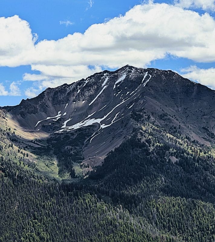 Pretty snow fields as viewed from Galena Pass.