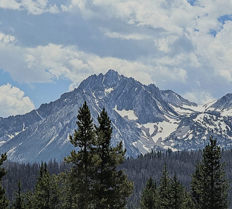 Beautiful view from our campsite north of Stanley.