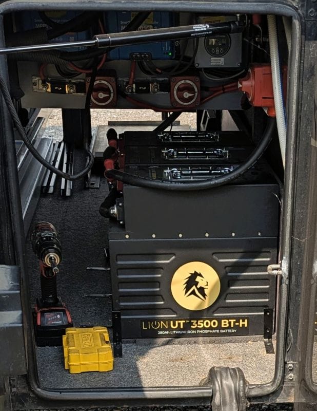 Boondocking with our new batteries after our generator died. 20 My three new batteries during installation.