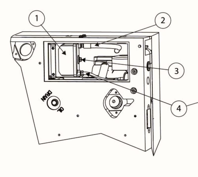 Then our generator failed. 29 Line drawing of fuel filter location.