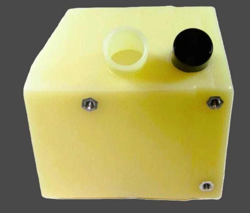 Then our generator failed. 31 A new Onan generator coolant reservoir.