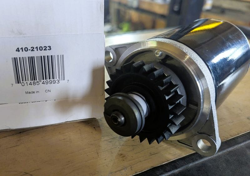 Then our generator failed. 12 The incorrect starter sent back to Amazon.