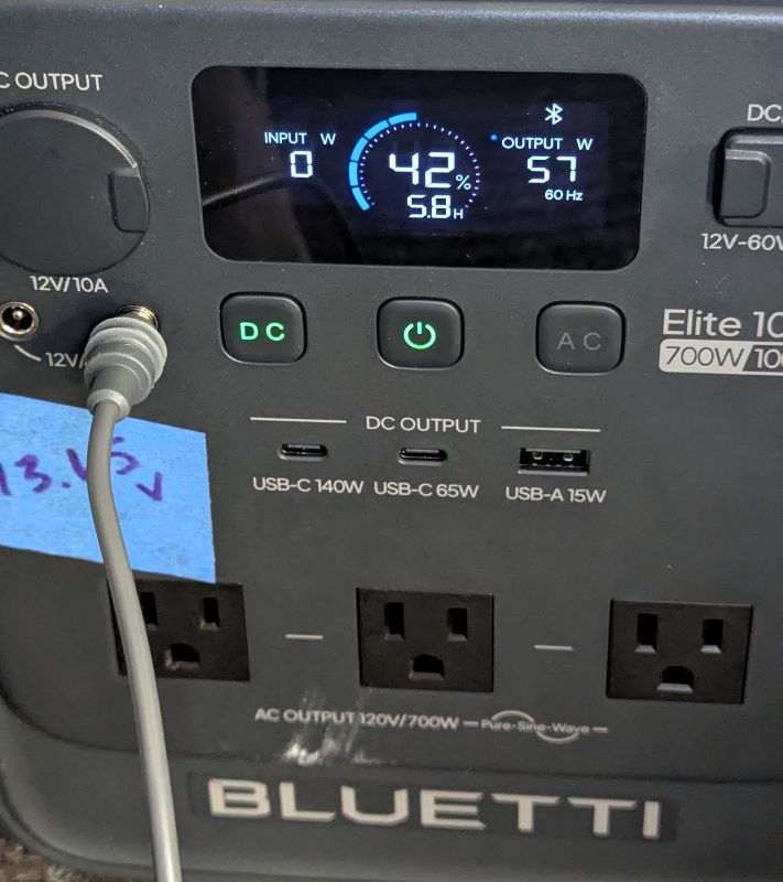 I am using the DC5521 connector to power my Starlink Mini. The idle consumption of the Starlink is about 25-30 watts. Generally this will last about a day and a half without recharging or turning off the power station.